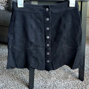 Selling a black suede skirt! Only worn twice. (BRAND): American eagle (SIZE): 4